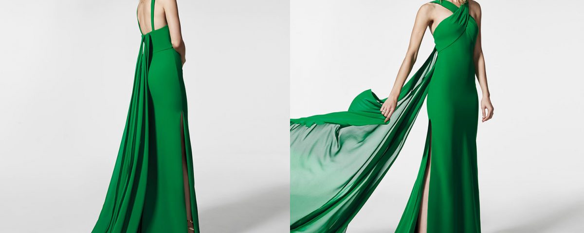 zelena koktel haljina